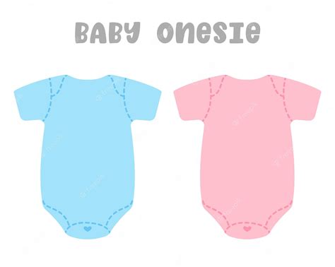 Premium Vector Baby Onesie In Blue And Pink Colors