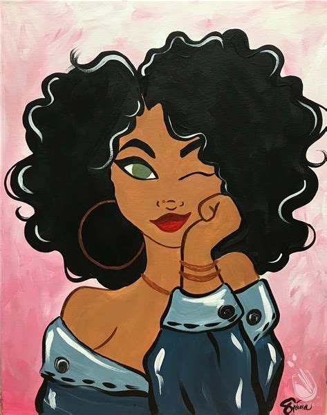 Black Woman Afro Painting