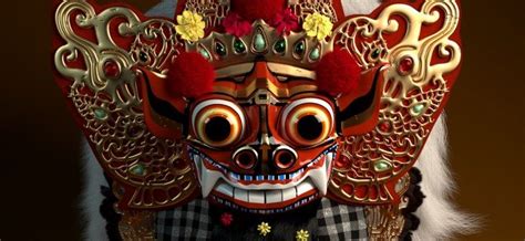 Image Balinese Barong Ket Mask Indonesian Art Lion Dance Barong