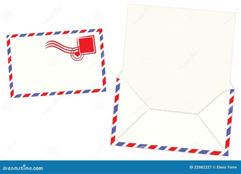 Blank Letter And Envelope Vector Stock Vector Illustration Of