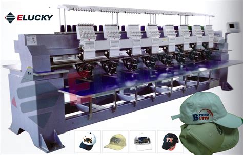 Multi Heads Computercomputerized Embroidery Machine For Cap T Shirt