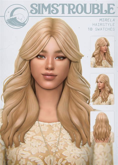 Mirela Hair Simstrouble Sims 4 Hairs