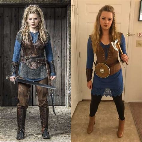 Viking costumes for adults and kids: Lagertha in 2020 | Viking halloween costume, Vikings costume diy, Viking costume
