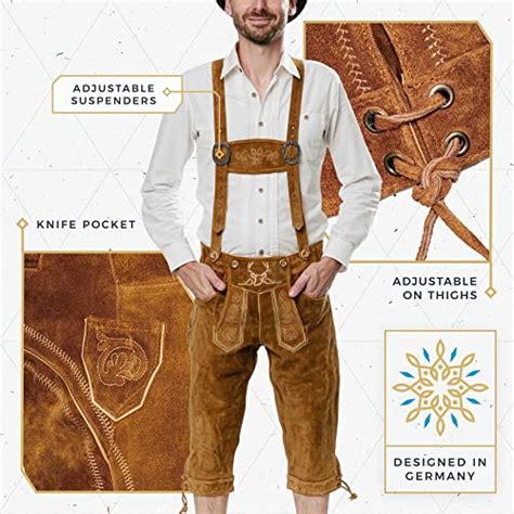 Bavaria Trachten Lederhosen Men Genuine Leather Authentic German Lederhosen For Men