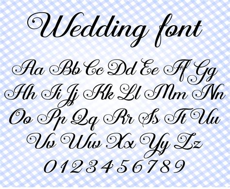 Wedding Font Svg Cursive Font Svg Calligraphy Font Svg Cursive Etsy