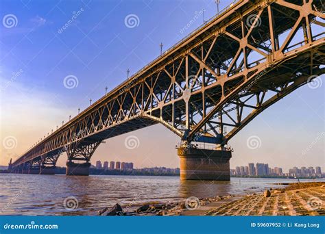 Yangtze River Bridge Stock Photo Image Of Steel Building 59607952