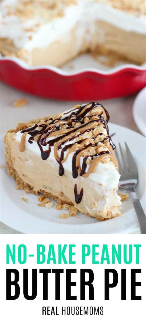 Remove from the oven and allow to cool completely. No-Bake Peanut Butter Pie ⋆ Real Housemoms