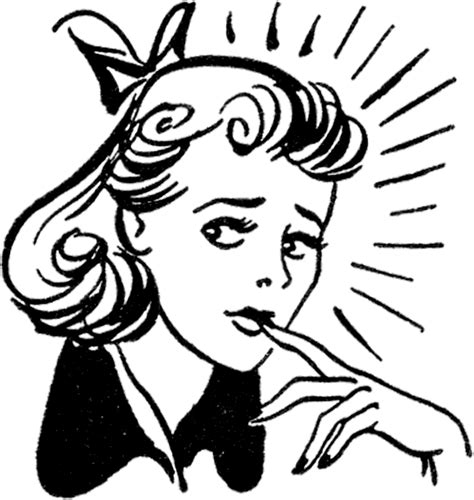 Retro Nervous Lady Image Images Vintage Retro Images Clip Art Vintage