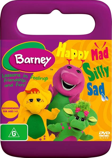 Barney Happy Mad Silly Sad Non Uk Format Region 4 Import Australia