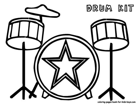 Easy Drum Kit Drawing Clip Art Library