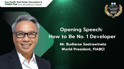 Opening Speech How To Be No1 Developer By Mr Budiarsa Sastrawinata