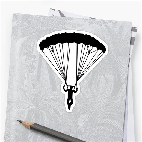 Skydiver Silhouette Stickers By Maydaze Redbubble