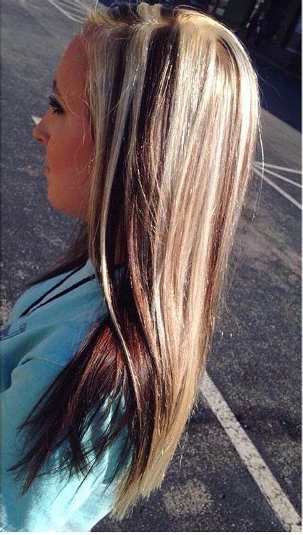 Blonde On Top Brown On Bottom Blonde And Brown Hair Hair Color Ideas