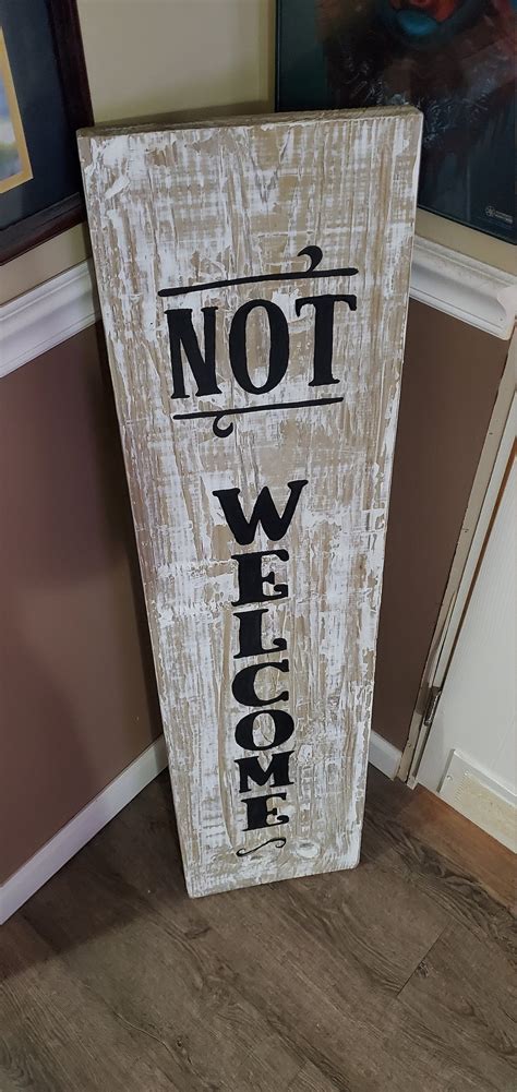 Not Welcome Sign Etsy