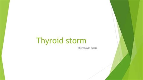 Thyroid Storm Ppt