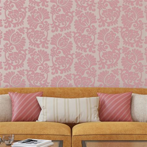 Reusable Wall Damask Stencil Marcia For Easy Wall Stenciling Etsy