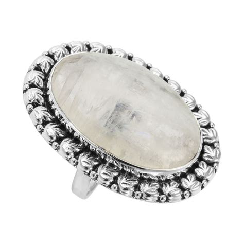 Bague Argent Labradorite Cabochon Ovale X Mm Ref