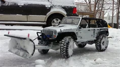 Watch This Rc Jeep Wrangler Plow Snow Autoblog