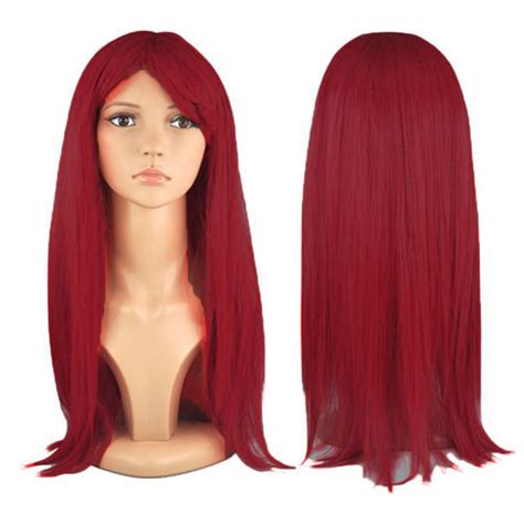 Womens Ladies Long 19 Straight Wig Fancy Dress Cosplay Wigs Pop Party