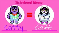 Deltarune sisters: Catty and Catti by CountryballFan on DeviantArt