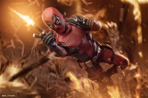 Marvel deadpool illustration, action, ryan reynolds, red, black. Deadpool 5k, HD Superheroes, 4k Wallpapers, Images ...