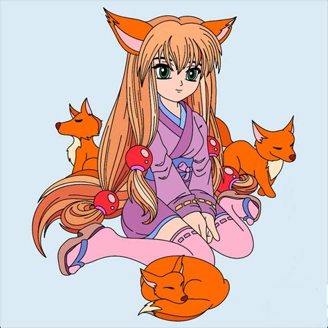 Anime Fox Girl By Inlovewithsnakes On Deviantart