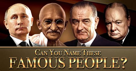 Can You Name These Famous People Quiz