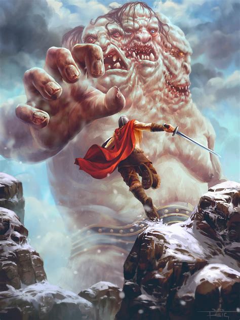 Remake Giant Vs Warrior By Feig Art On Deviantart