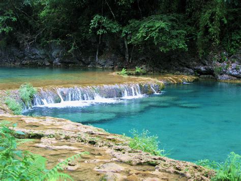 Why head torches weren't used is a good question. Semuc Champey, 300 Limestone bridges crossing the Jungles ...