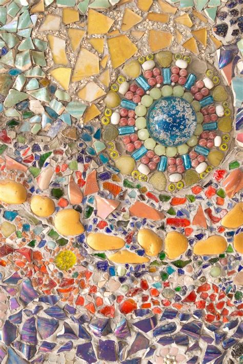 Colorful Glass Mosaic Art And Abstract Wall Stock Image Image Of