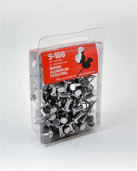 Aluminum Push Pins Box Of 100 Hand Eye Supply