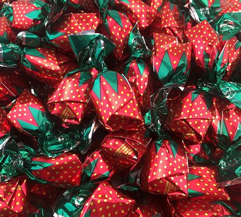 Arcor Strawberry Filled Hard Candy Buds Bon Bon Sachet Wrap Bulk Pack