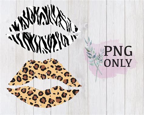 Leopard Lips Png Lips Leopard Lips Sublimation Cheetah Kiss Etsy