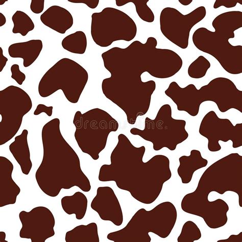 Seamless Cow Pattern Cow Background Cow Skin Pattern Stock Vector