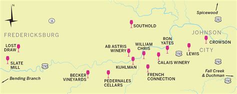 fredericksburg texas wine map