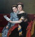 1821 Charlotte (l) and Zénaïde (r) Bonaparte by Jacques Louis David ...