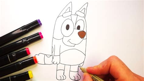 How To Draw Bingo From Bluey Easy Step By Step Cartoon Drawing Youtube