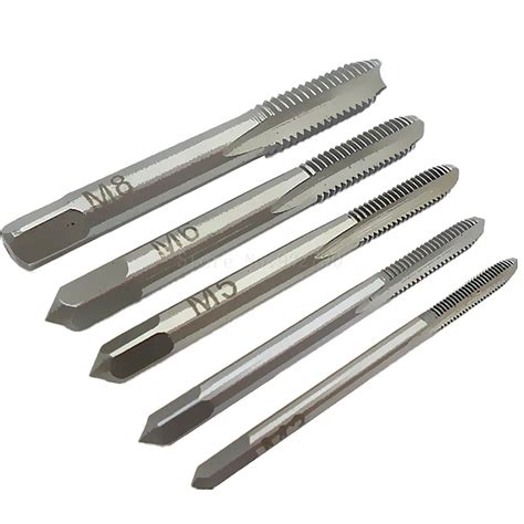 Taps And Tap Sets 5pc Metric Straight Flute Hand Tapping Screw Tap Drill