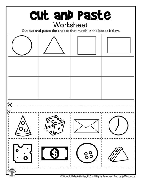 Cut And Paste Shape Sorting Worksheet Woo Jr Kids Activities Shape