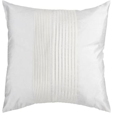 Surya Solid Pleated White 22 In X 22 In Pillow Cover In The Throw
