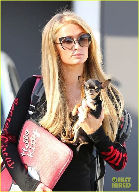 Full Sized Photo Of Paris Hilton Enjoys A Day Of Pampering With Her Pup