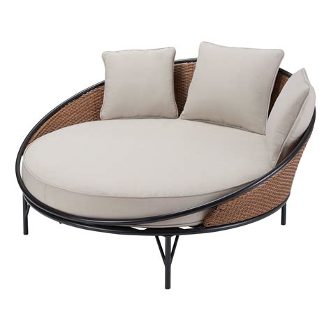 Mainstays Holcomb Outdoor Metal And Wicker Round Daybed