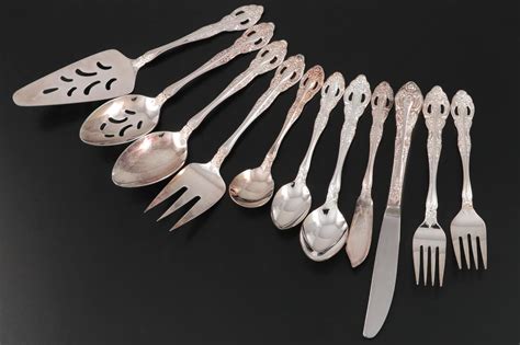 International Silver Co Silver Plate Flatware Service For Eight With
