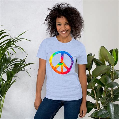 Peace Sign Tshirt Peace Symbol T Hippie Tee Shirt Womens Etsy