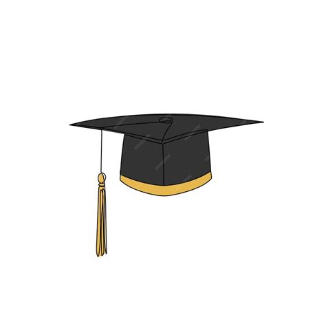 Sombrero De Graduacion Arte De Una Línea Gorra De Graduación De