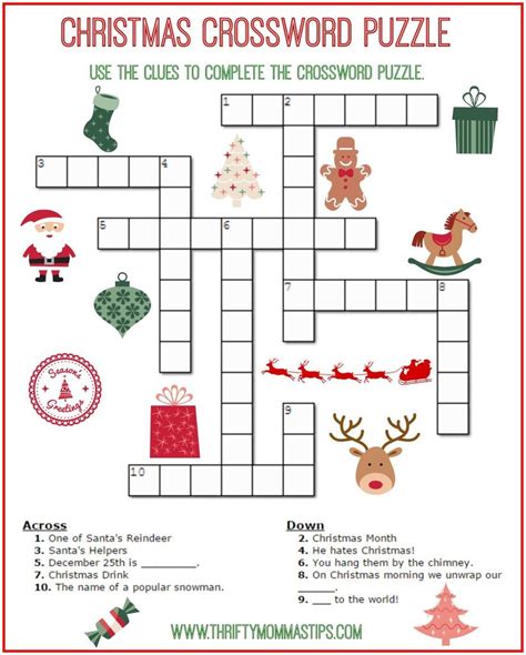 Printable Christmas Puzzles For Adults Printable Crossword Puzzles