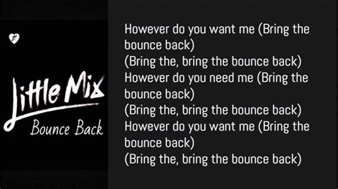 little mix bounce back lyrics youtube