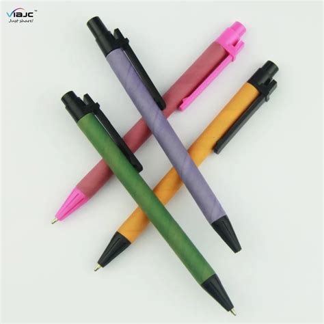 Eco Friendly Biodegradable Recycled Paper Pens As Custom Promotion