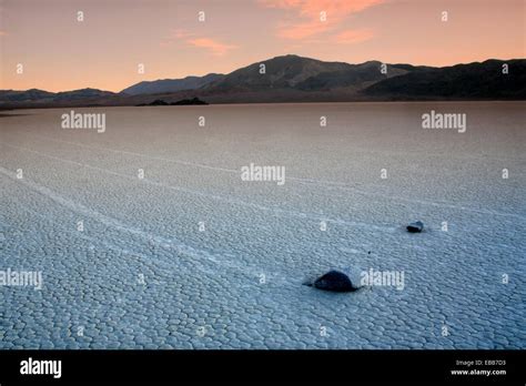 Death Valley Moving Rocks California Usa Stock Photo Alamy