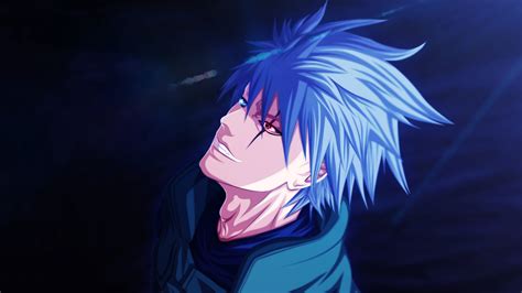 Download Kakashi Hatake Nartuo Blue Hair Anime Boy Art Wallpaper